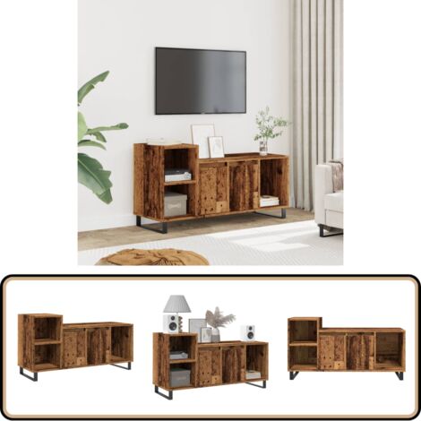 vidaXL TV-Schrank Altholz-Optik 100x35x55 cm Holzwerkstoff