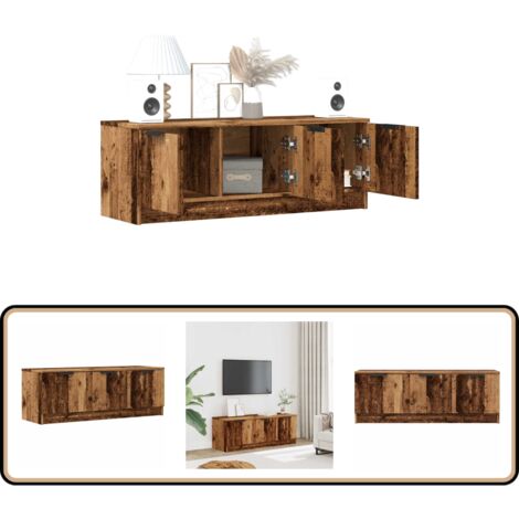 vidaXL TV-Schrank Altholz-Optik 102x35x36,5 cm Holzwerkstoff