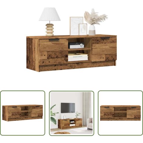 vidaXL TV-Schrank Altholz-Optik 102x35x36,5 cm Holzwerkstoff