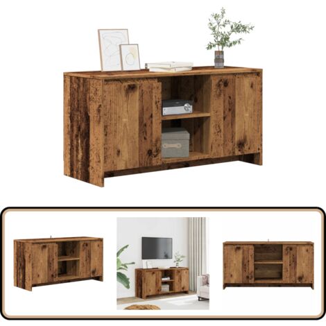 vidaXL TV-Schrank Altholz-Optik 102x37,5x52,5 cm Holzwerkstoff