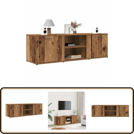 vidaXL TV-Schrank Altholz-Optik 120x34x37 cm Holzwerkstoff