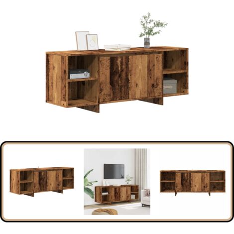 vidaXL TV-Schrank Altholz-Optik 130x35x50 cm Holzwerkstoff