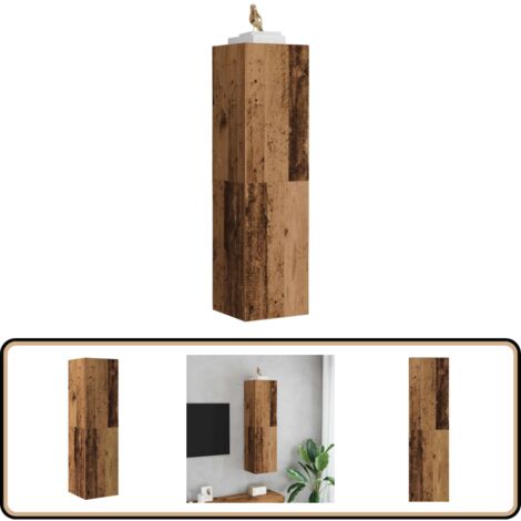 vidaXL TV-Schrank Altholz-Optik 30,5x30x110 cm Holzwerkstoff