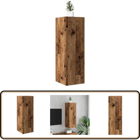 vidaXL TV-Schrank Altholz-Optik 30,5x30x90 cm Holzwerkstoff