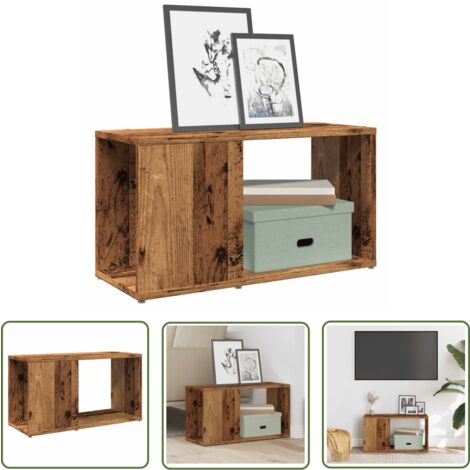 vidaXL TV-Schrank Altholz-Optik 60x24x32 cm Holzwerkstoff