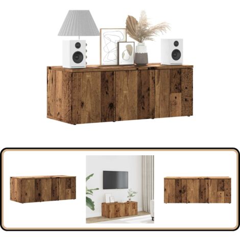 vidaXL TV-Schrank Altholz-Optik 80x34x30 cm Holzwerkstoff