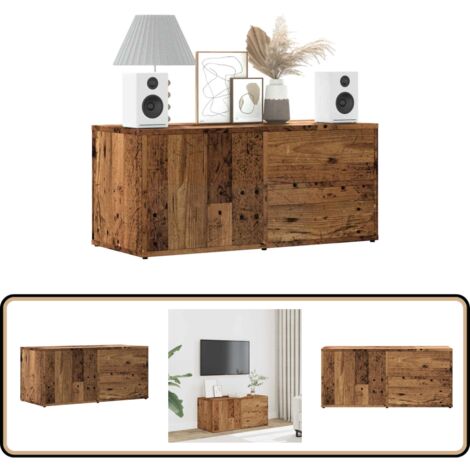 vidaXL TV-Schrank Altholz-Optik 80x34x35,5 cm Holzwerkstoff