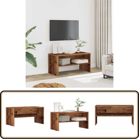 vidaXL TV-Schrank Altholz-Optik 80x40x40 cm Holzwerkstoff