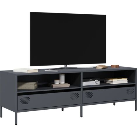 vidaXL TV-Schrank Anthrazit 135x39x43,5 cm Kaltgewalzter Stahl