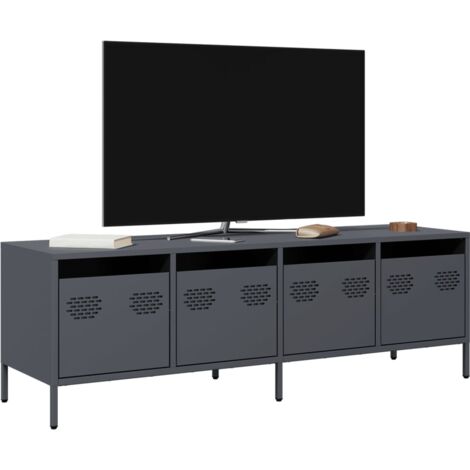 vidaXL TV-Schrank Anthrazit 135x39x43,5 cm Kaltgewalzter Stahl