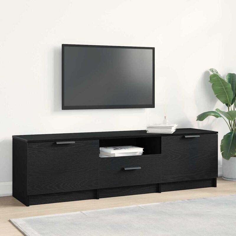 Vidaxl - Tv-schrank - Schwarzes Eichenholz - 140x35x40 Cm - Aus Holzwerkstoff Gefertigt