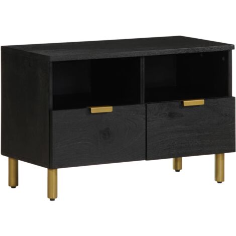 vidaXL TV-Schrank Schwarz 70x33x46 cm Holzwerkstoff