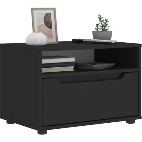 vidaXL TV-Schrank VISNES Schwarz 60x40x38 cm Holzwerkstoff