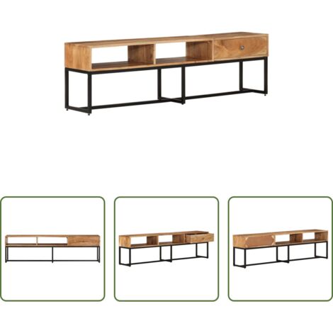 vidaXL TV stand in legno -  Mobile Porta TV 160x30x45 cm in Legno Massello di Acacia