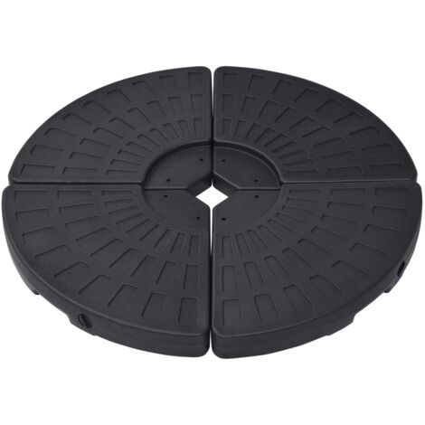 main image of "vidaXL Umbrella Base Fan-shaped 4 pcs Black - Black"
