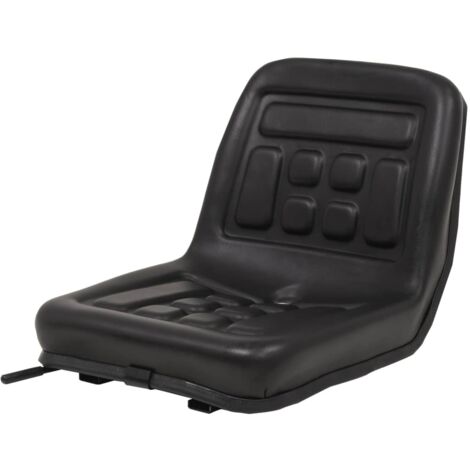 vidaXL Universal Tractor Seat Black