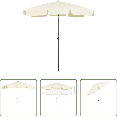 vidaXL UV-Schutz -  Strandschirm Sandgelb 180x120 cm