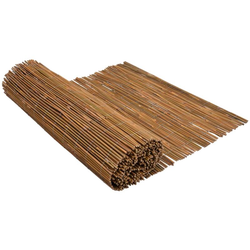 

Valla cañizo de bambú 500x100 cm - Marrón - Vidaxl