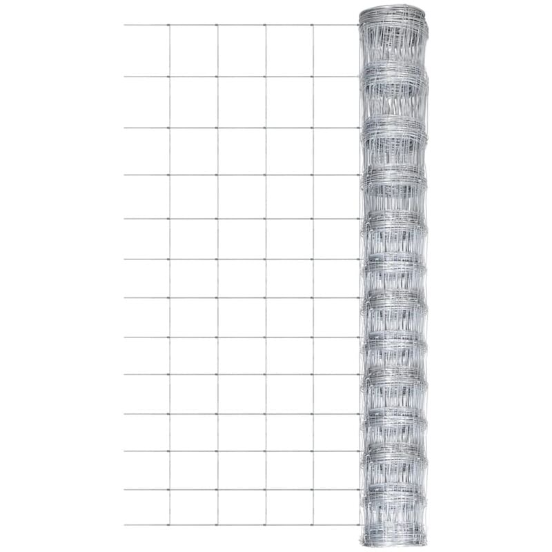 

Valla de jardín de acero galvanizado plateado 50 m 150 cm - Plateado - Vidaxl