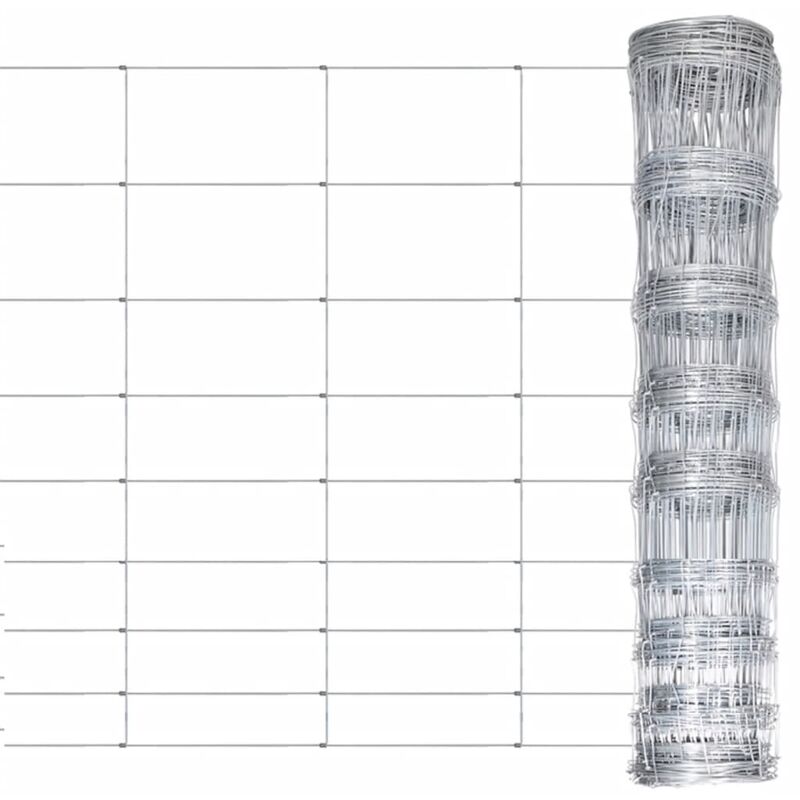 

Valla de jardín de acero galvanizado plateado 50x1,2 m - Plateado - Vidaxl
