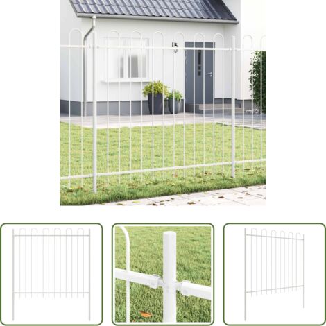 vidaXL Valla exterior -  Valla de Jardín 2 pcs Gris 3,4 x 1 m