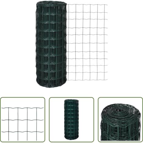 vidaXL Valla verde -  Set de euro valla acero verde 25x1 m