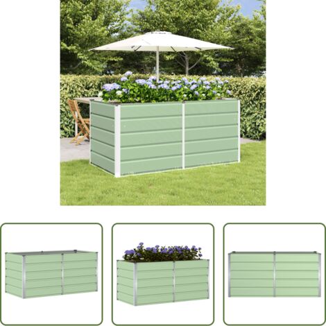 vidaXL Vaso da giardino - Fioriera Verde 160 x 80 x 75 cm Acciaio