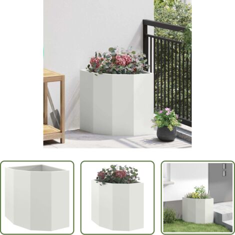 Veca Veneta Casalinghi Vaso da fiori Patio, 80 cm, colore: Bianco