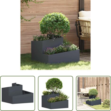 vidaXL Vaso da terrazza -  Vaso da giardino Antracite 60 x 60 x 50 cm