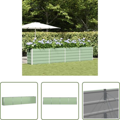 vidaXL Vaso industriale -  Fioriera Verde Pastello 480 x 50 x 45 cm Acciaio zincato