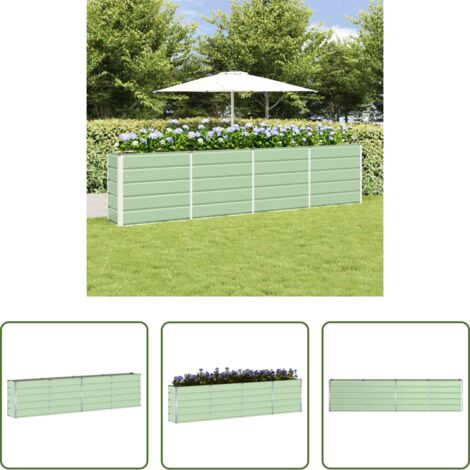 vidaXL Vaso per piante -  Fioriera Verde 160 x 40 x 75 cm Acciaio