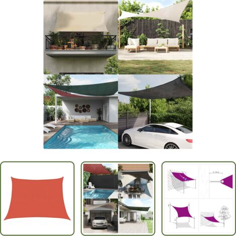 vidaXL Vela parasole -  Vela Parasole 160 g/m² Trapezio Terracotta 4/5x3 m in HDPE
