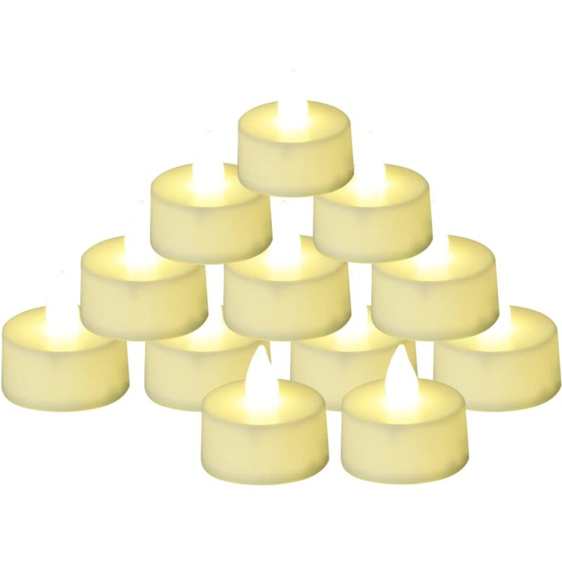 

vidaXL Velas eléctricas sin llama LED 20 uds blanco cálido - Blanco