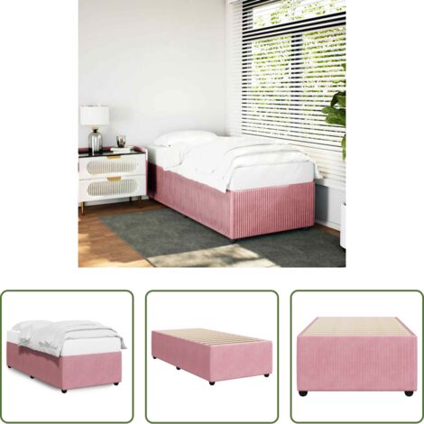 vidaXL Velluto -  Giroletto Rosa 90x200 cm in Velluto