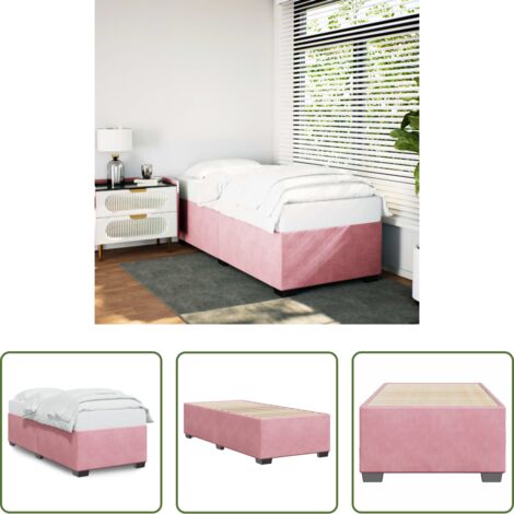 vidaXL Velluto -  Giroletto Rosa 90x200 cm in Velluto