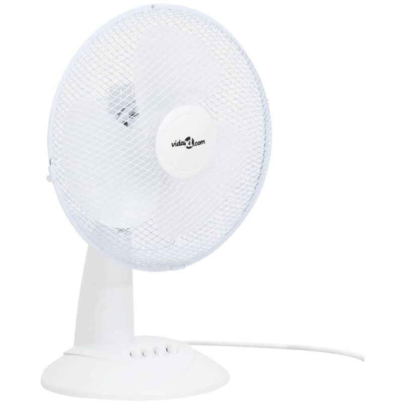 

Ventilador de sobremesa 3 velocidades blanco 30 cm 40 W - Blanco - Vidaxl