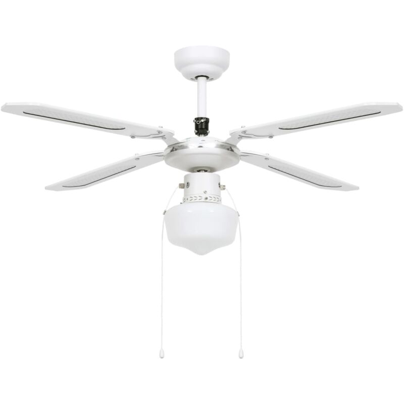 

Ventilador de techo con lámpara blanco 106 cm - Blanco - Vidaxl