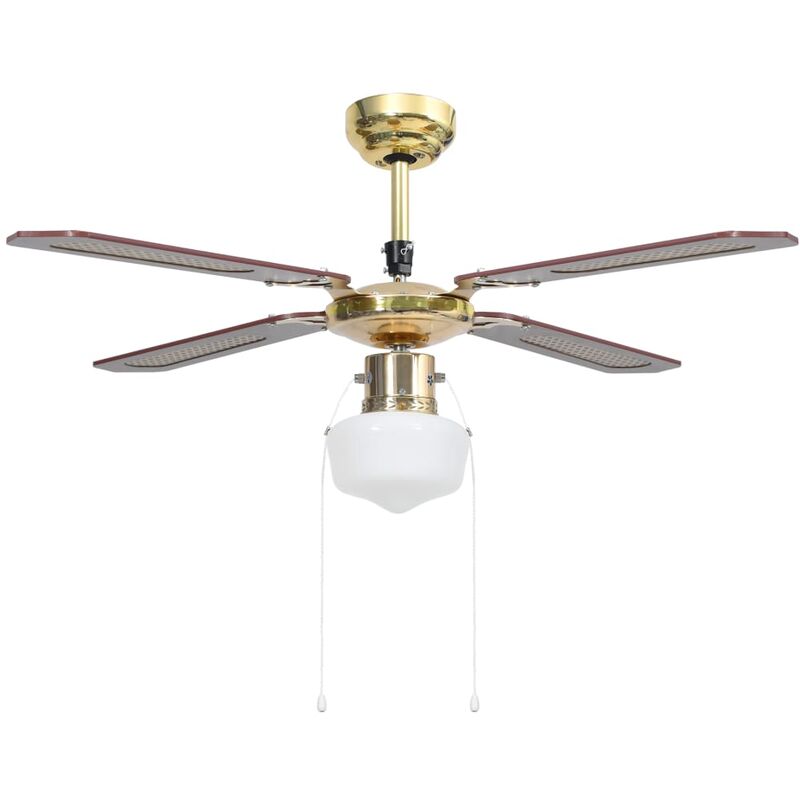 

Ventilador de techo con lámpara marrón 106 cm - Marrón - Vidaxl