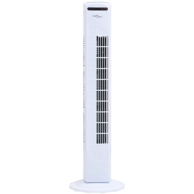 

Ventilador de torre con mando y temporizador Φ24x80 cm blanco - Blanco - Vidaxl