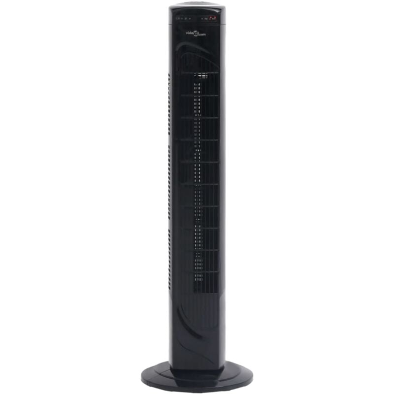 

Ventilador de torre con mando y temporizador Φ24x80 cm negro - Negro - Vidaxl