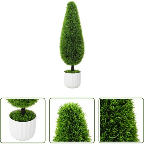 vidaXL Verde naturale -  Pino Artificiali Verde 24 x 24 x 90 cm Plastica