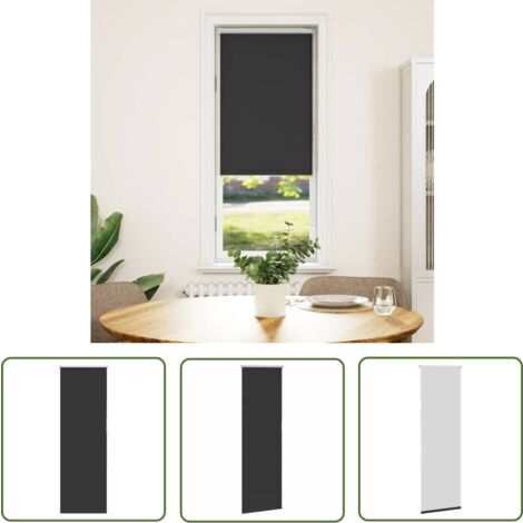 vidaXL Verdunkelungsrollo Schwarz 50x150 cm Stoffbreite 45,7 cm
