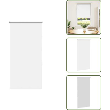 vidaXL Verdunkelungsrollo Weiß 65x130cm Stoffbreite 60,7 cm Polyester