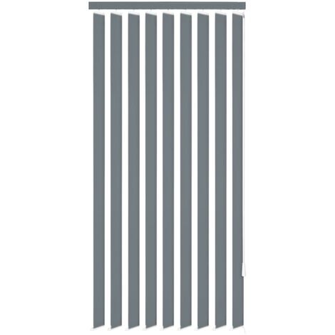vidaXL Vertical Blinds Grey Fabric 120x180 cm - Grey