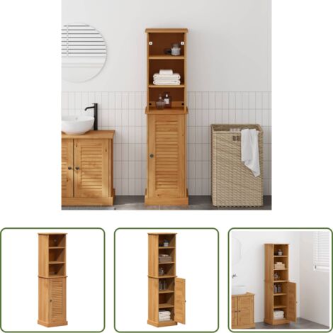 vidaXL Vetrina da bagno -  Set di mobili per il bagno VIGO 2 pcs Marrone e Marrone Miele
