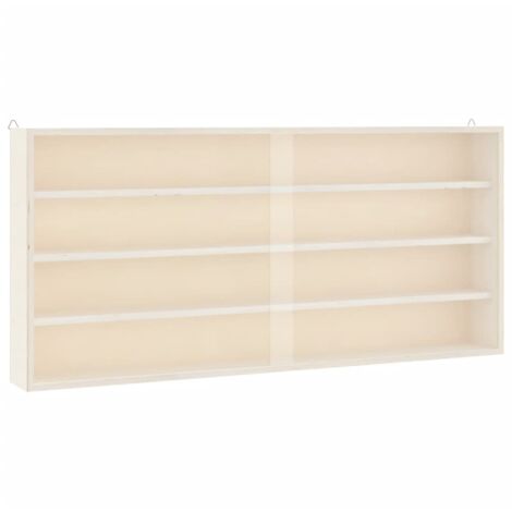 vidaXL Vetrina da collezione in legno con ante 80x8,5x37cm