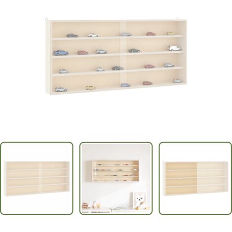 vidaXL Vetrina da collezione -  Vetrina da collezione in legno con ante 80x8,5x37cm