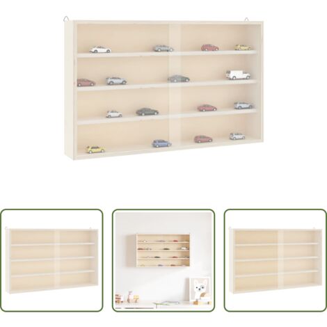 vidaXL Vetrina in compensato -  Vetrina da collezione in legno con ante 60x8,5x37cm