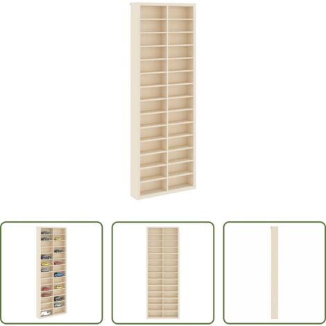 vidaXL Vetrina moderna -  Vetrina a muro Beige 21 x 4,5 x 59 cm Legno multistrato