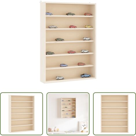vidaXL Vetrina per pensile -  Teca da Collezione in Legno con 6 Ripiani 40x8,5x55 cm